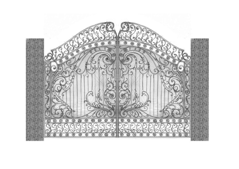 Кованые ворота эскизы проекты
