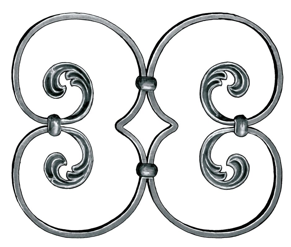 Решетка ограждения металлическая: ОС-т15-00 высотой 0,5 м