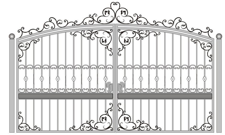 Калитка холодная ковка чертежи