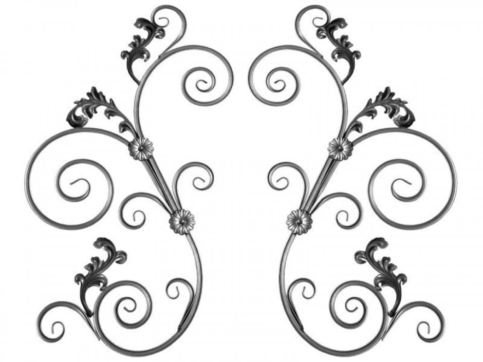 Кованые ворота с виноградной лозой