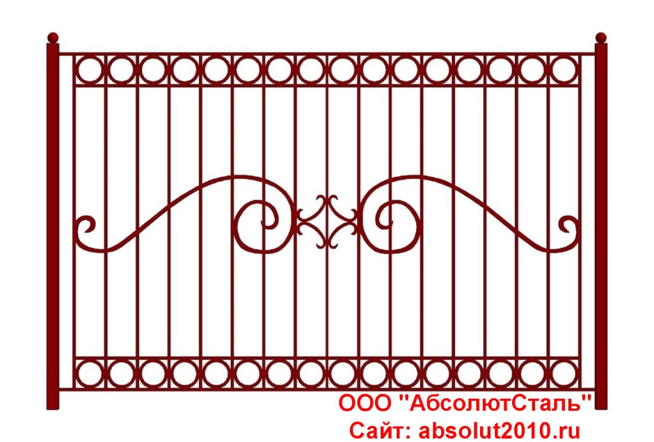 Эскизы ворот с элементами ковки