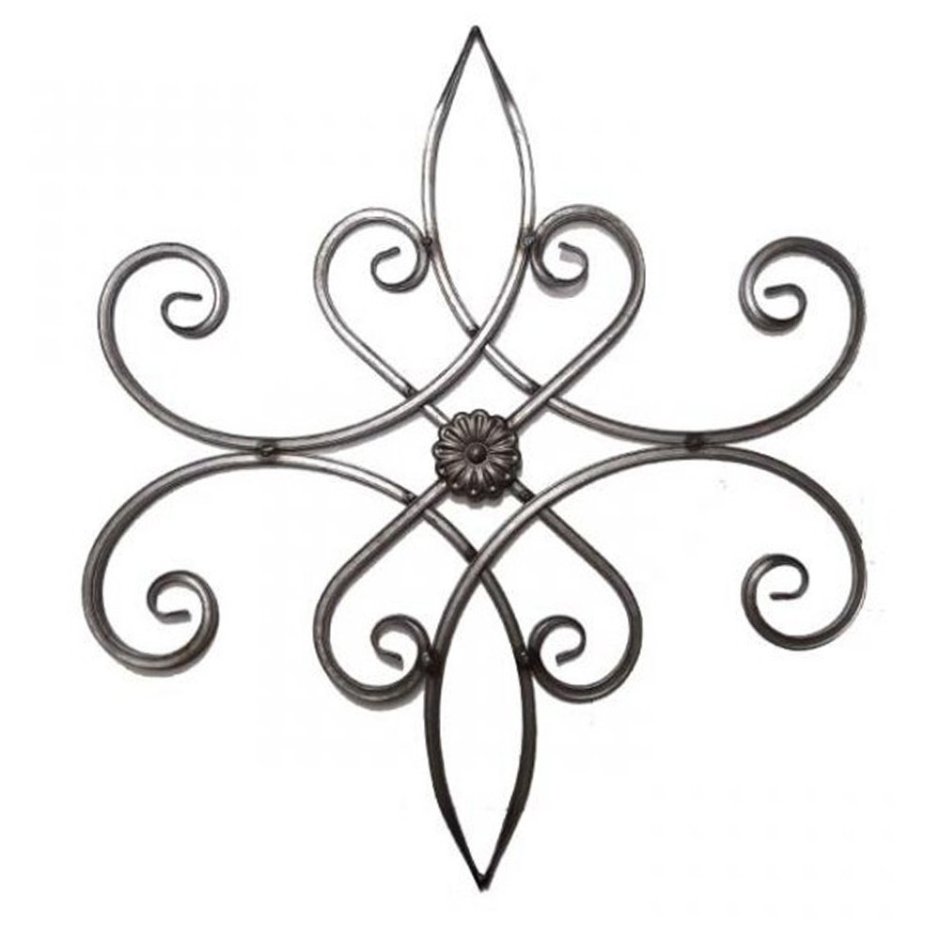 Ворота с кованными элементами с французской решеткой