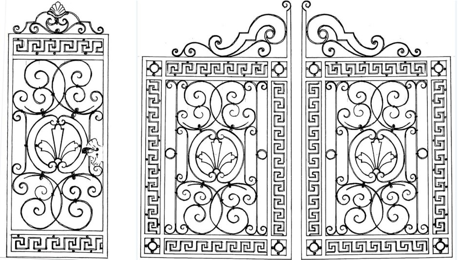 Кованые заборы эскизы
