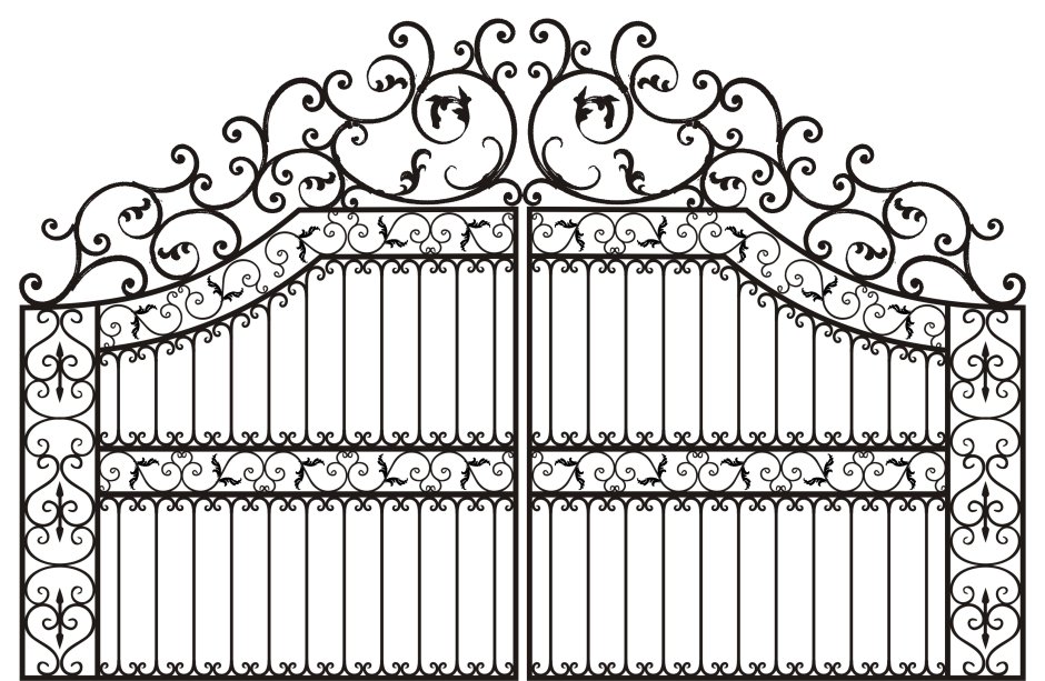 Узорные кованые ворота