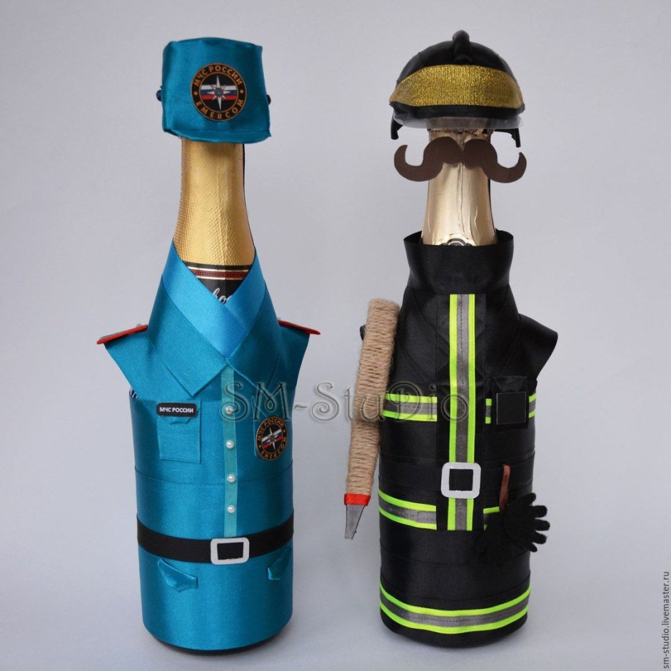 Декор бутылки МЧС