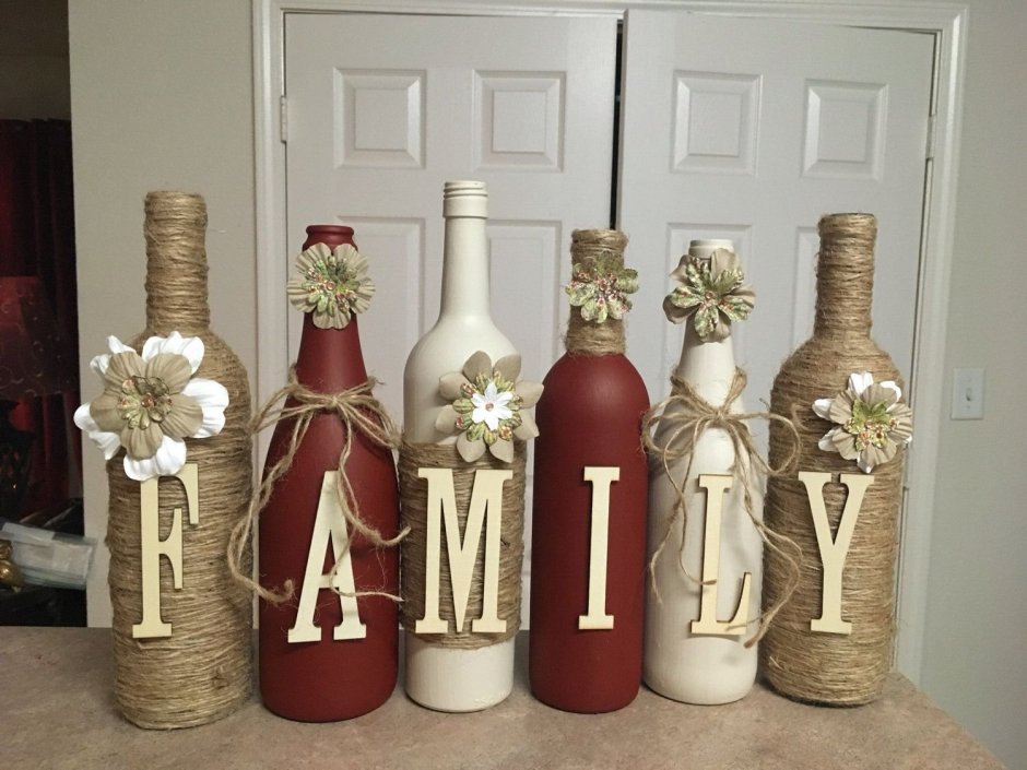 Декор бутылок с под вина