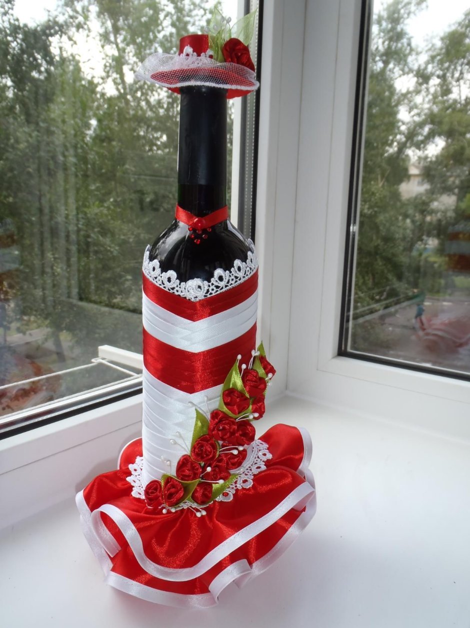 Украшение бутылок