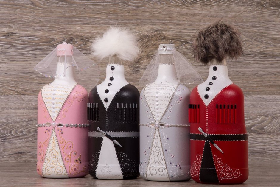 Декор бутылки на день рождения