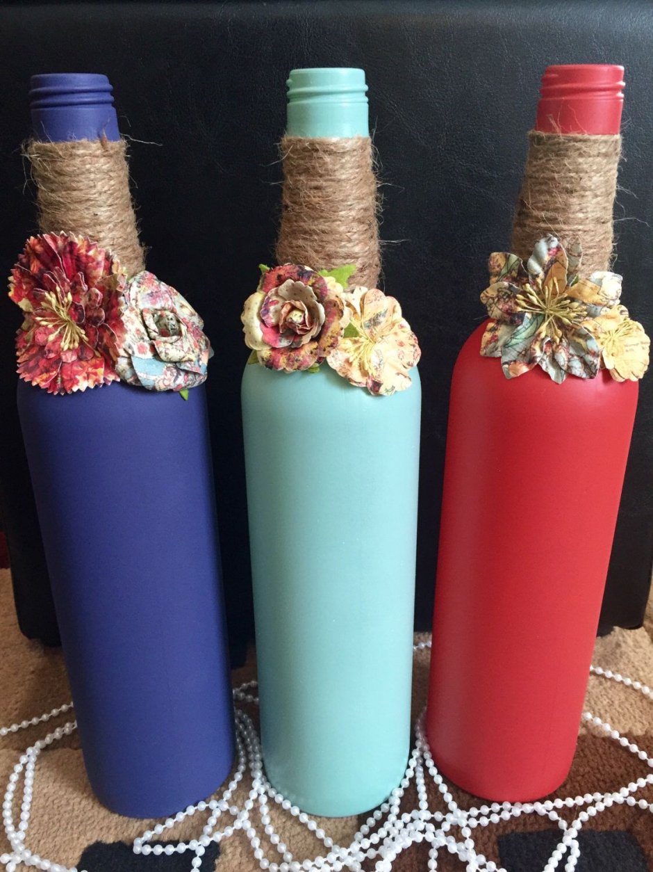 Красиво украсить бутылку