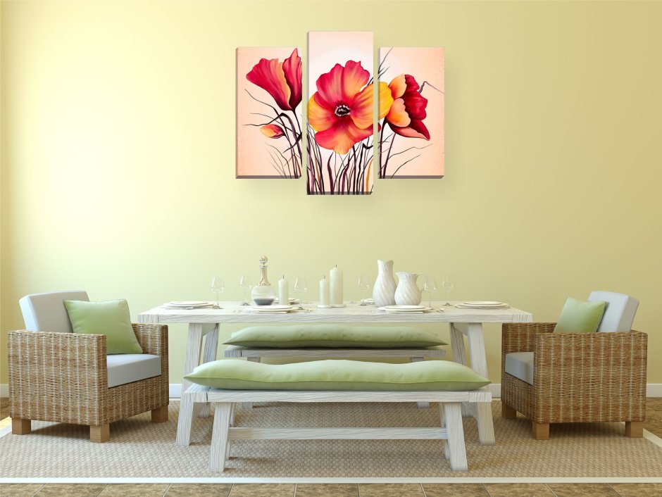 Модульная картина 3 кофе