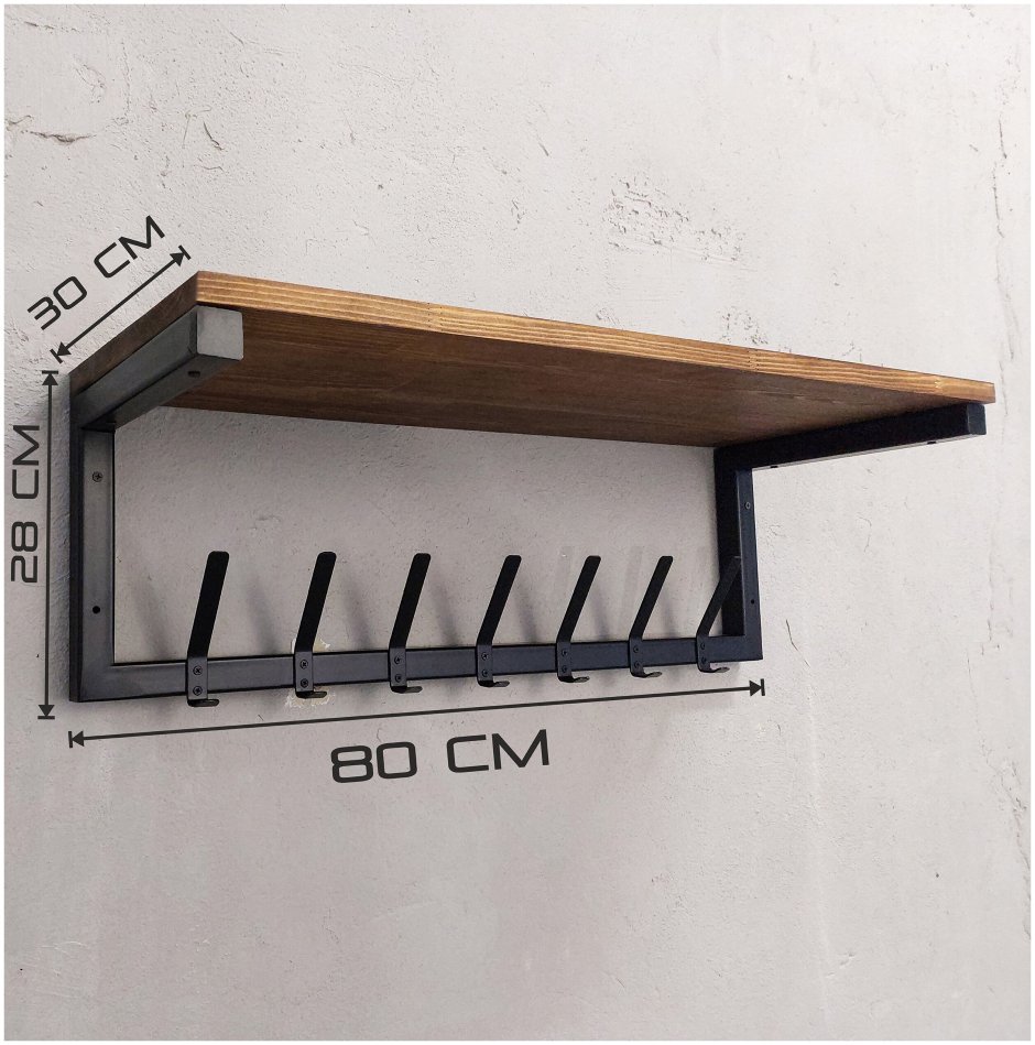 Вешалка настенная из фанерных планок