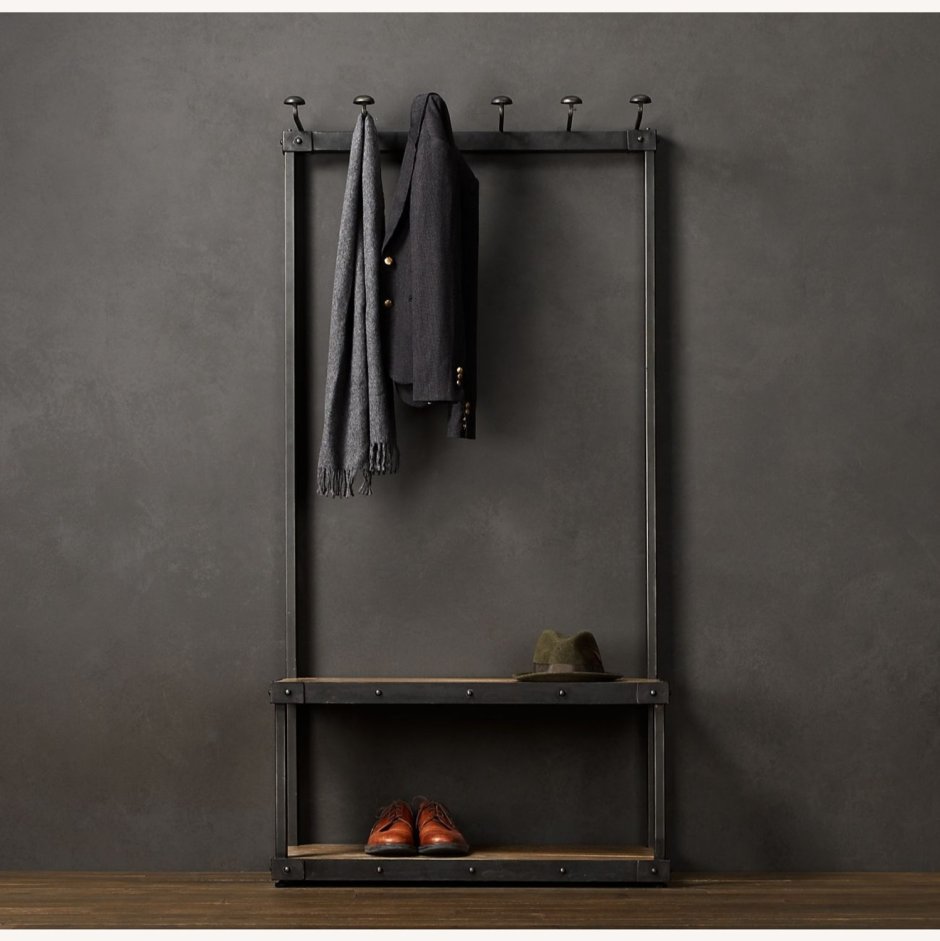 Рейл для одежды в стиле лофт