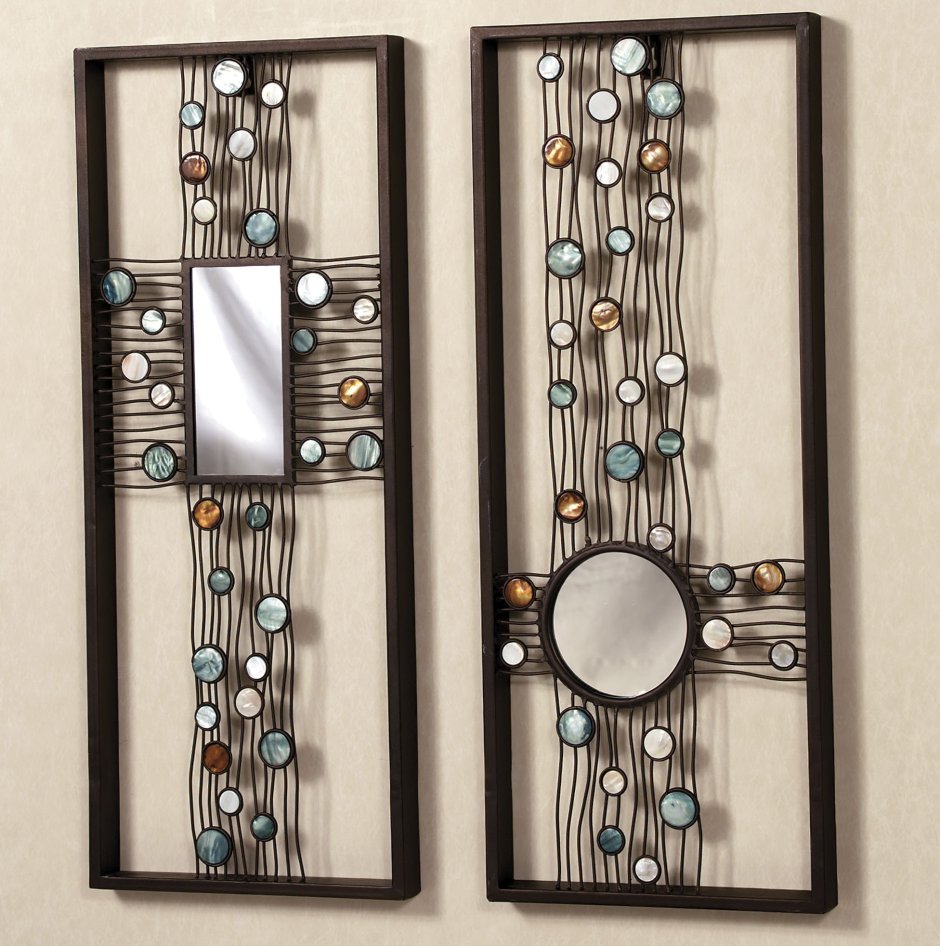 Панно из круглых зеркал