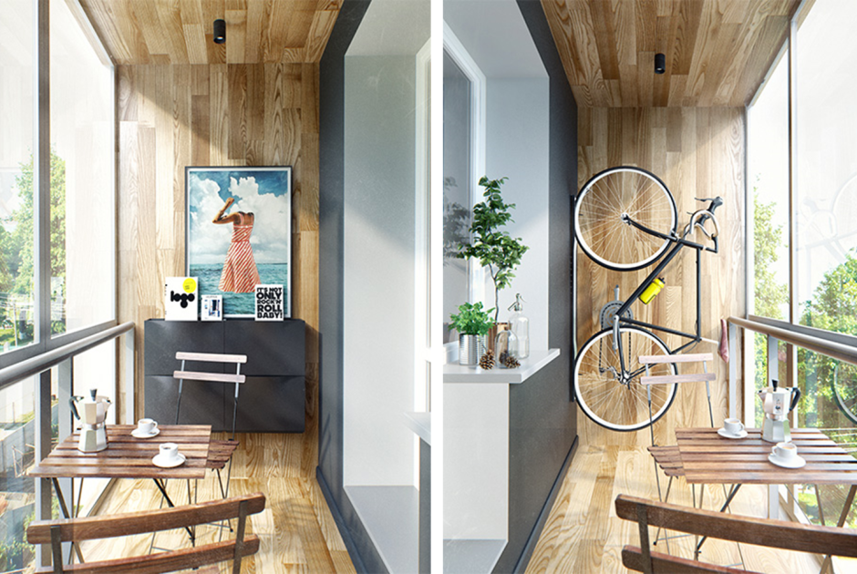 Рейки на балконе дизайн