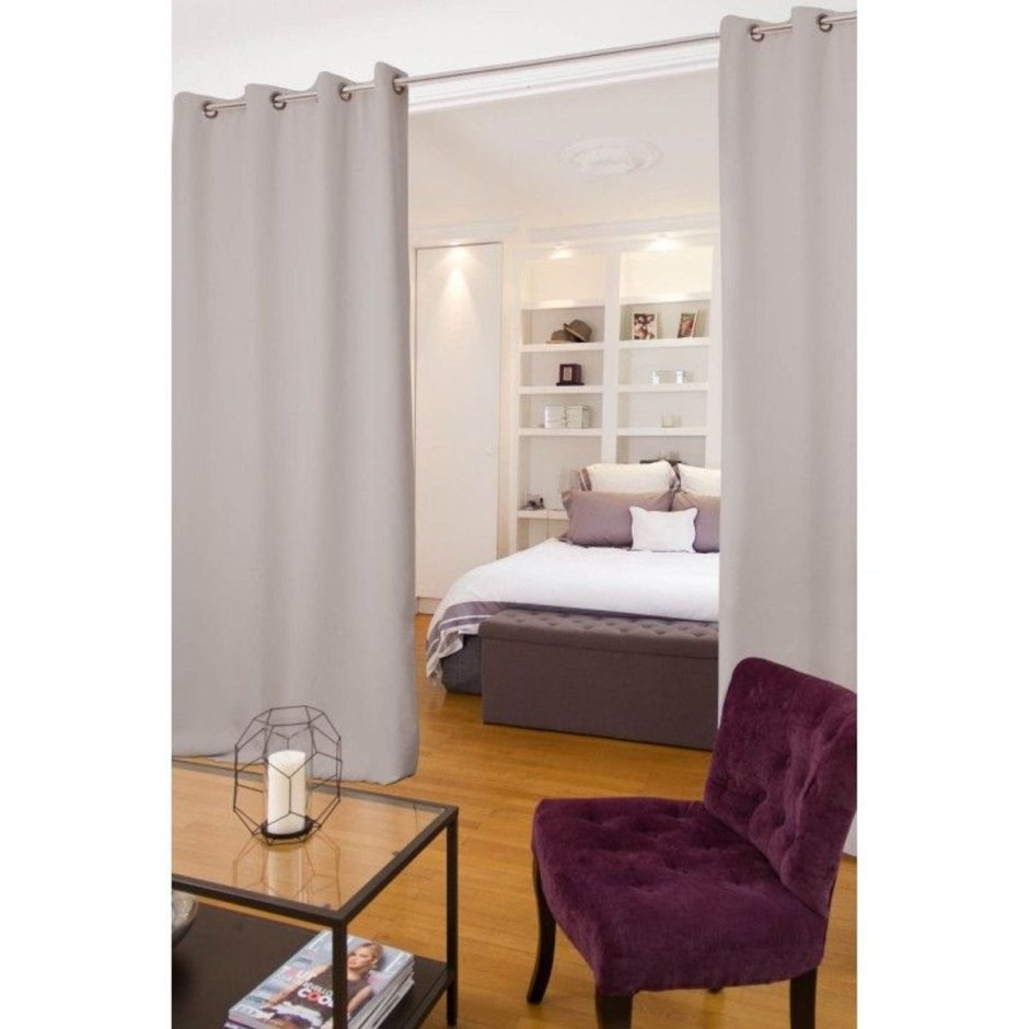 Карниз для зонирования комнаты шторами