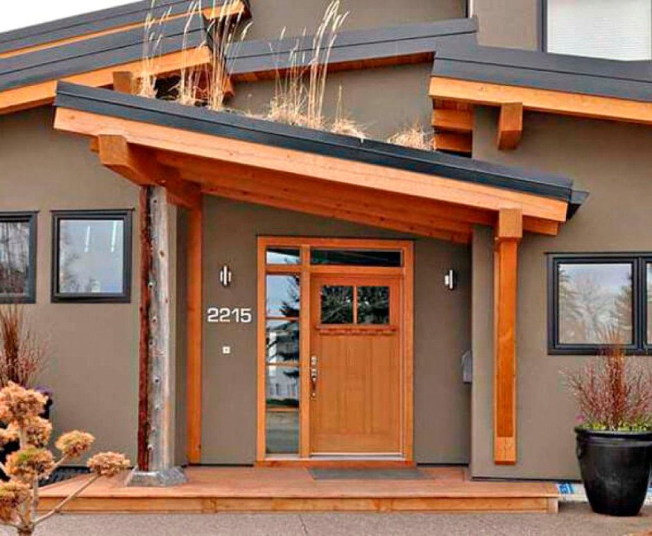 Деревянный козырек