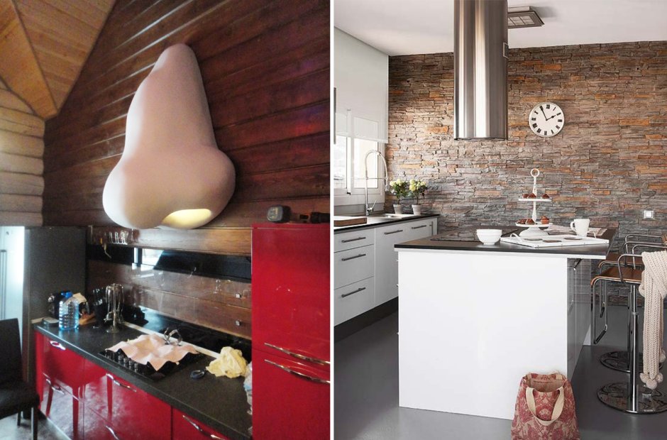 Вытяжка труба в интерьере