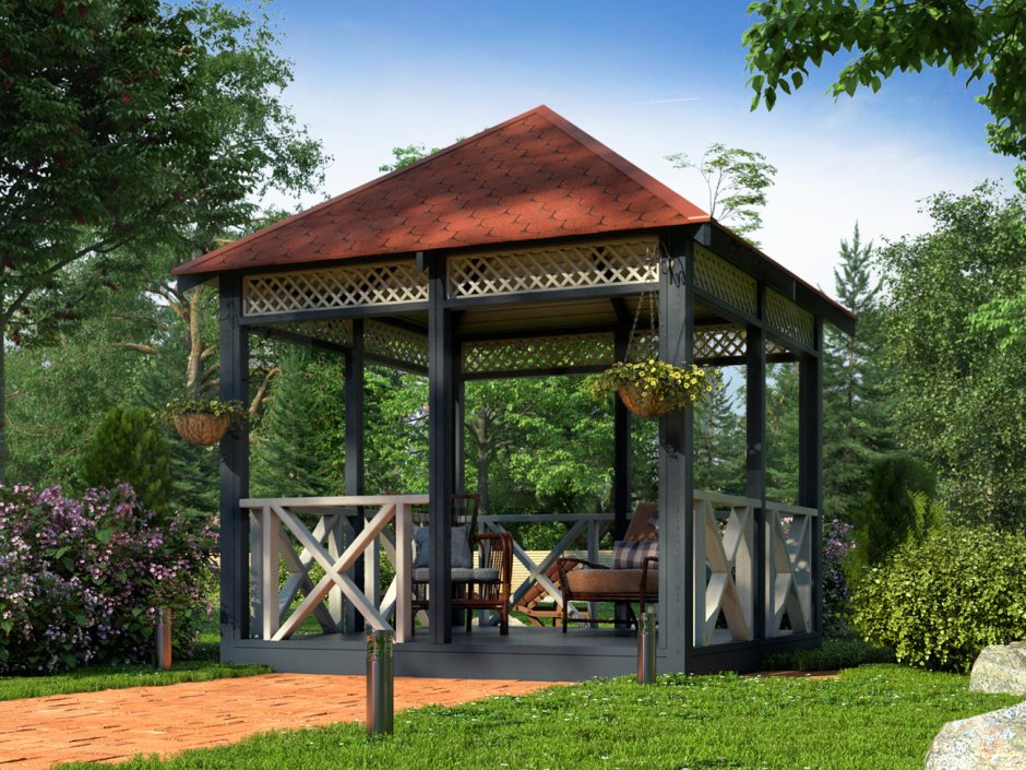 Беседка квадратная