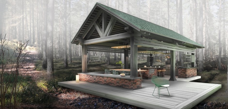 Беседка в скандинавском стиле проекты