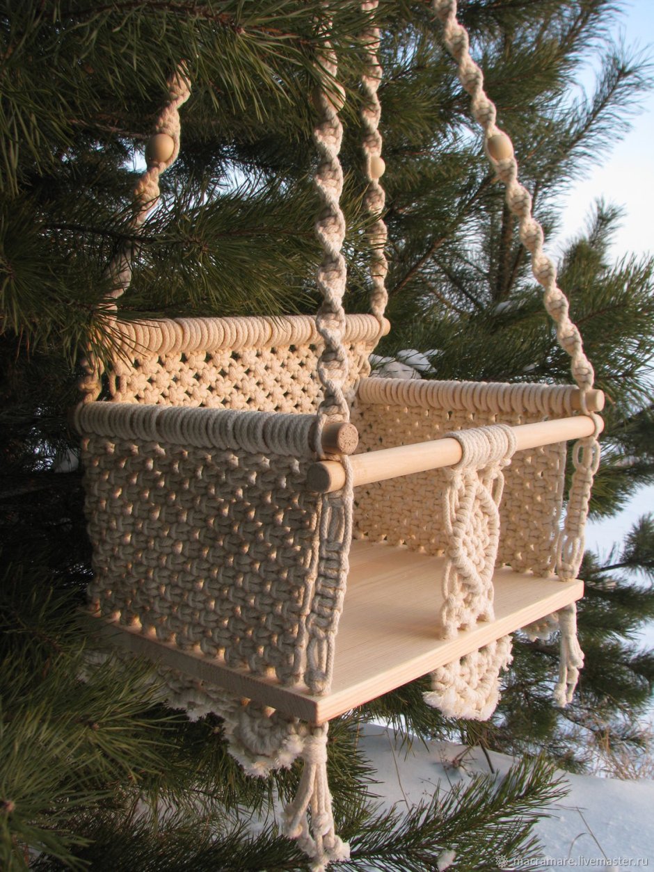 Детская качеля макраме