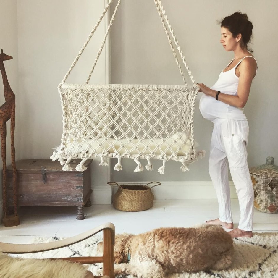 Детские качели из макраме