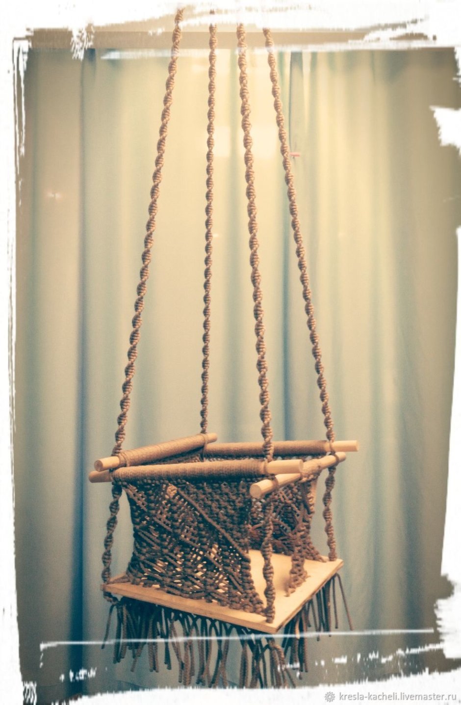 Детская качеля макраме