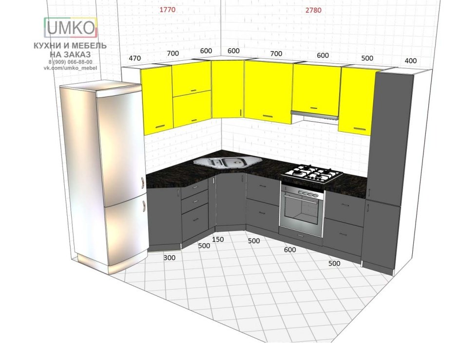 Кухня 1.4м угловая