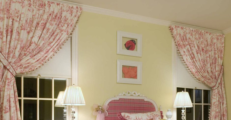 Шторы с кружевом в стиле Прованс