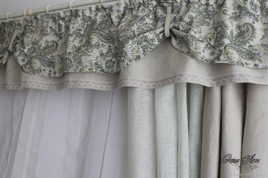 Шторы с кружевом в стиле Прованс