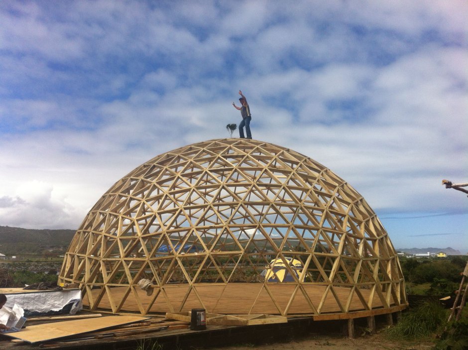 Пенопластовый купольный дом японская