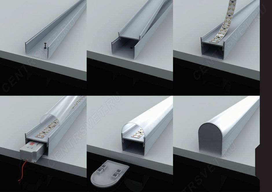 Алюминиевый профиль для светодиодных лент SD-265
