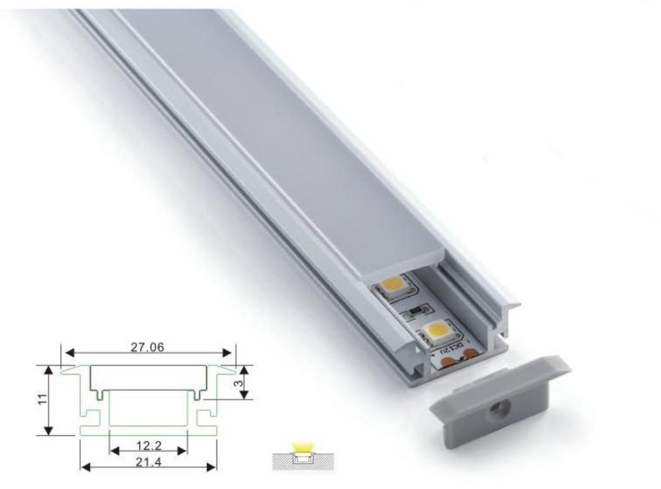 Алюминиевый профиль под светодиодную ленту 70мм