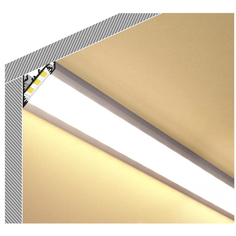 Профиль для светодиодной ленты 20х20 алюминиевый