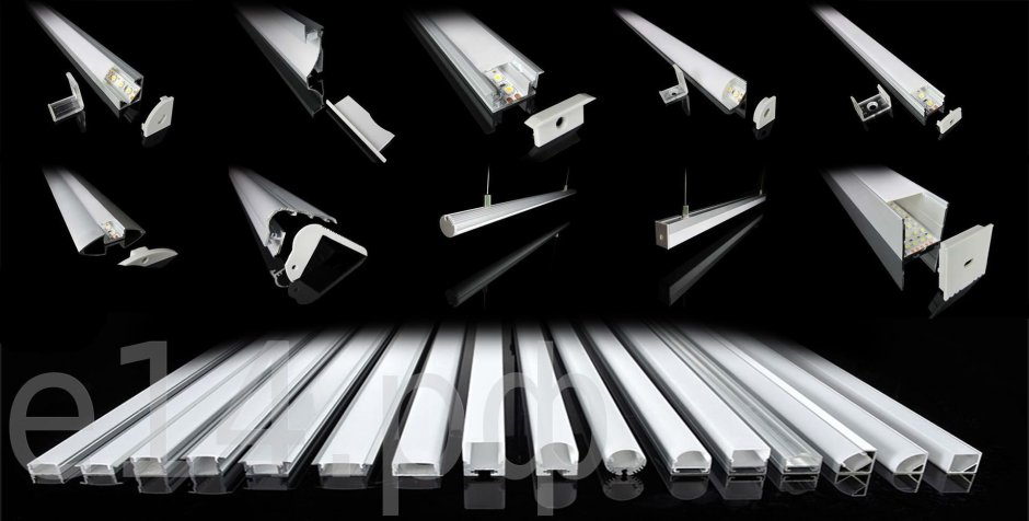 Пластиковый кабель канал с прозрачной крышкой для светодиодной ленты