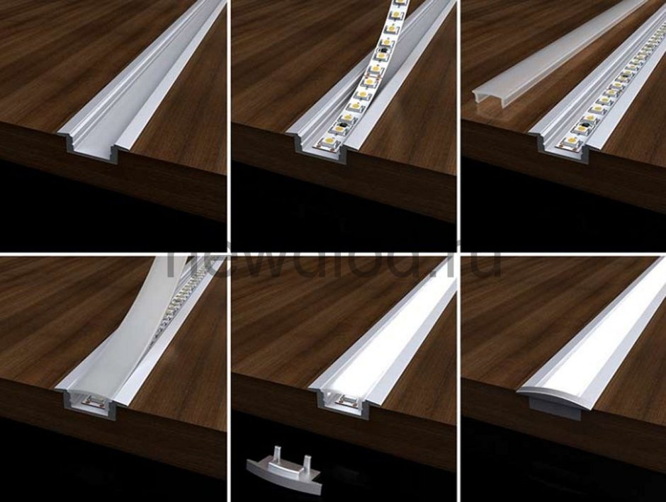 Профиль для светодиодной ленты AVELIGHT 2м 30,8х6мм av-sp253