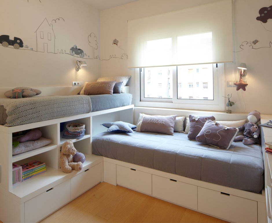 Интерьер детской для двух детей