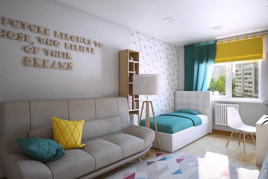 Гостиная совмещенная с детской