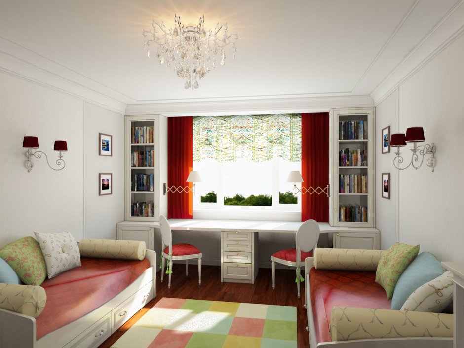 Расстановка мебели в детской комнате