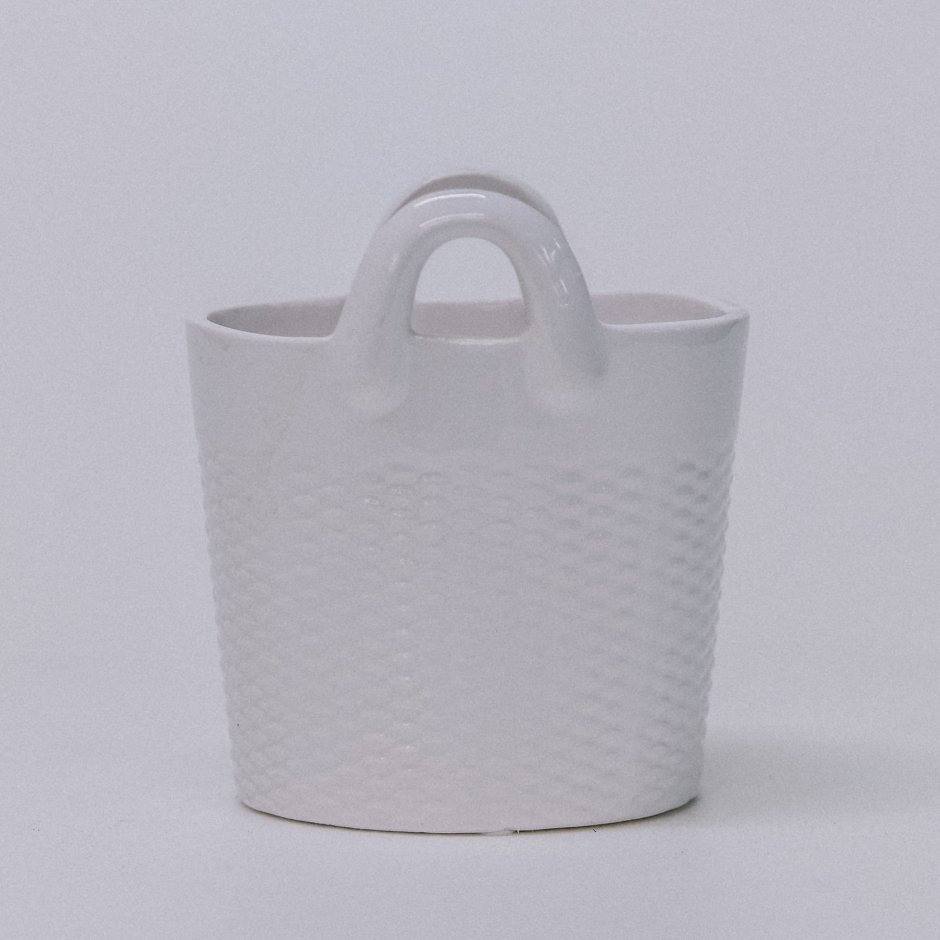 Стеклянная ваза сумка