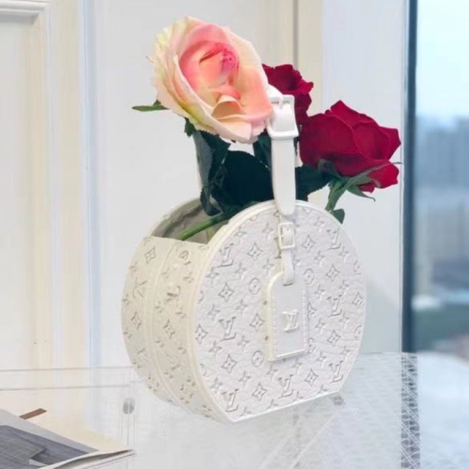 Стеклянная ваза сумка