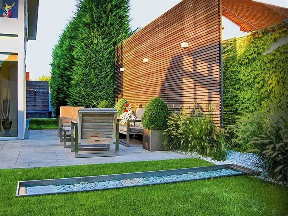 Стиль хайтек в ландшафте участка