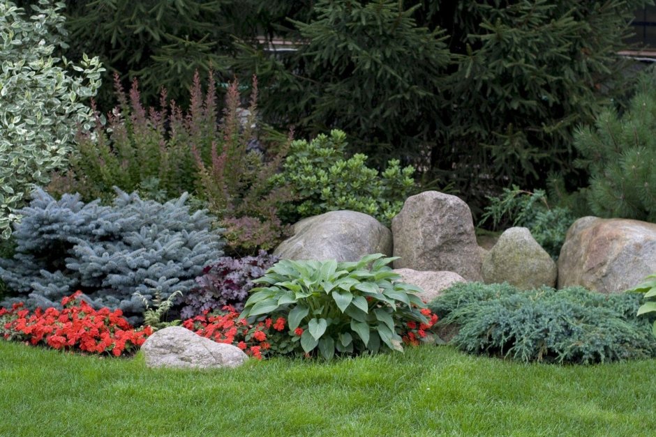 Альпийская горка миксбордер