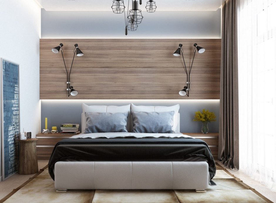 Изголовье кровати из дерева