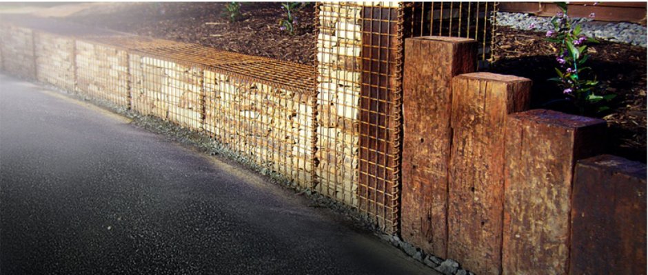 Ржавые габионы