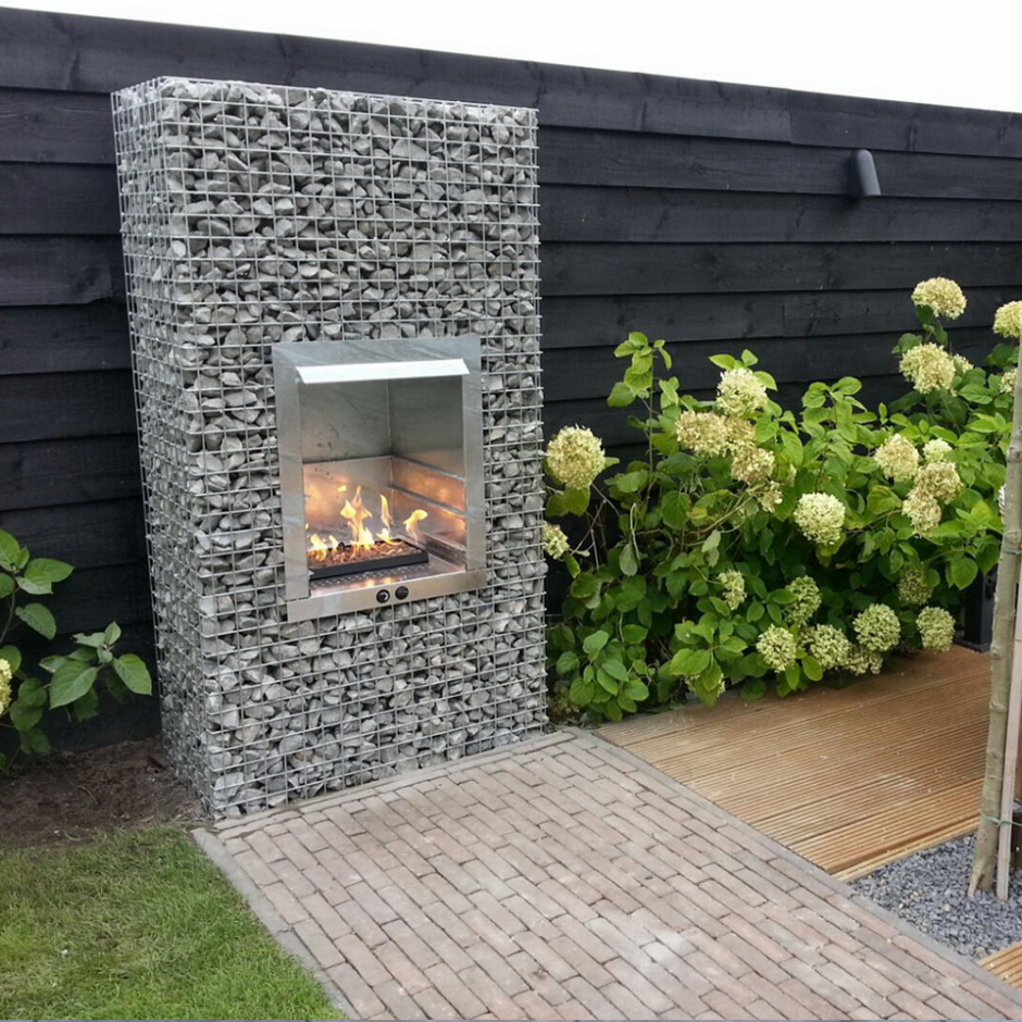 Пергола с габионами