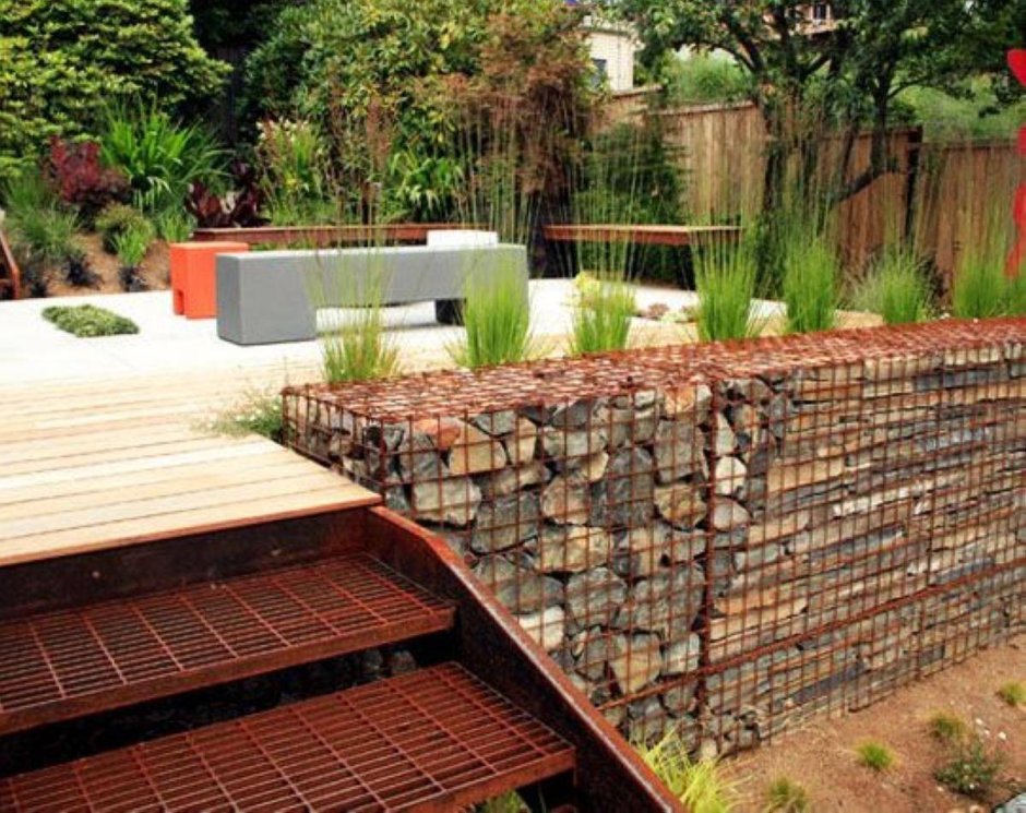 Террасирование склонов габионами