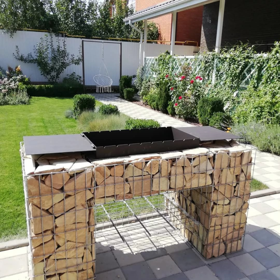 Барбекю из габионов