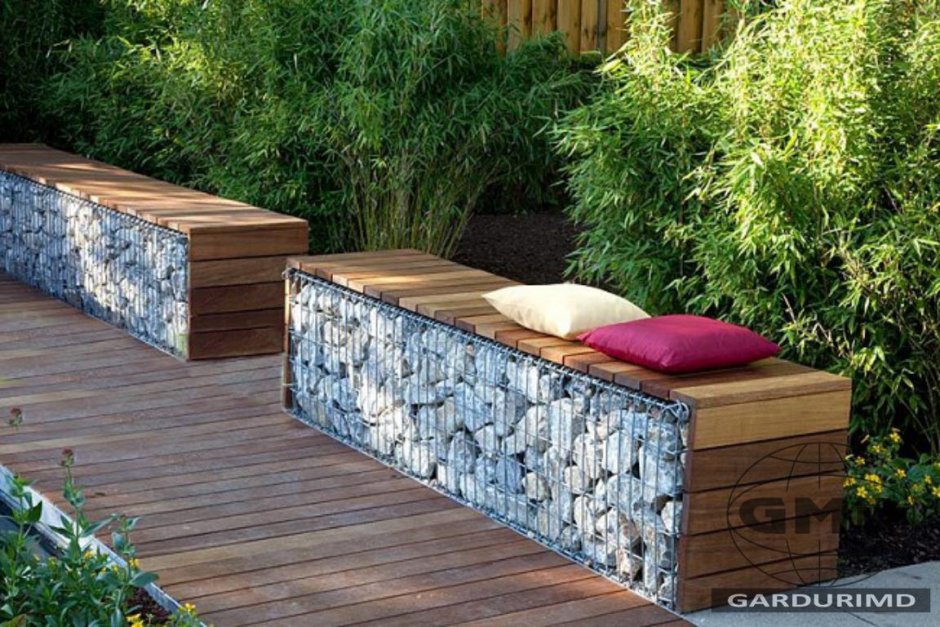 Габионы лавочки