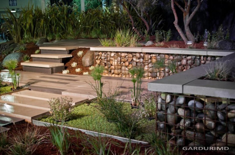 Террасирование габионами