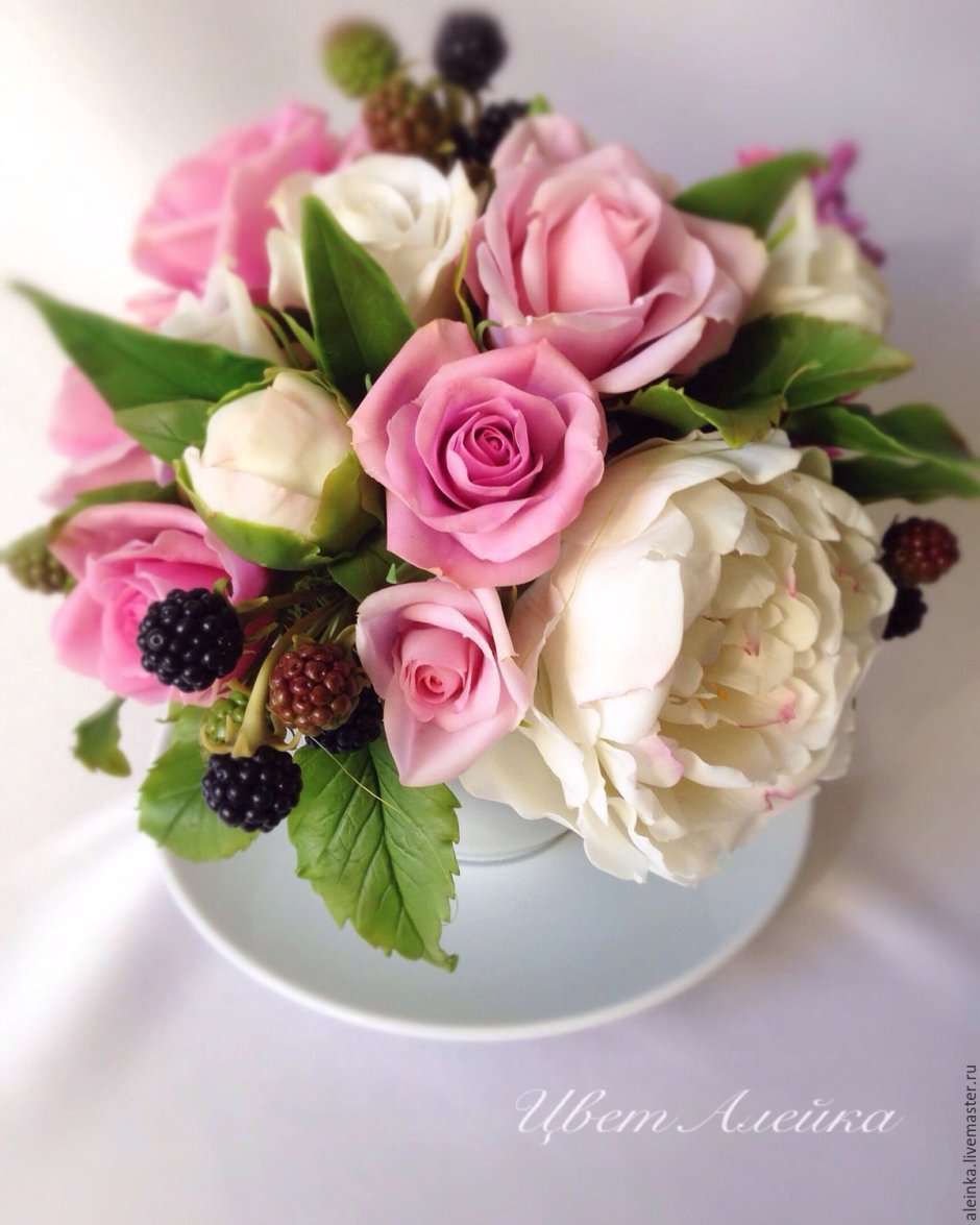 Букеты из холодного фарфора